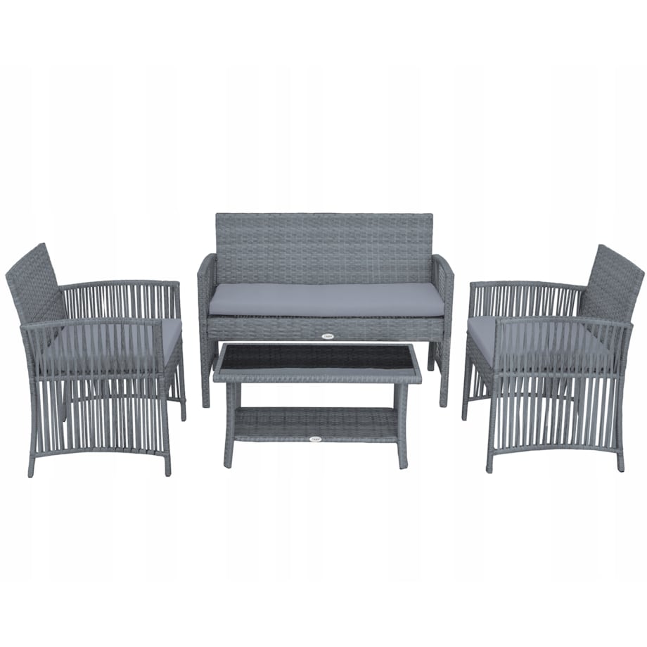 Zestaw mebli ogrodowych z technorattanu