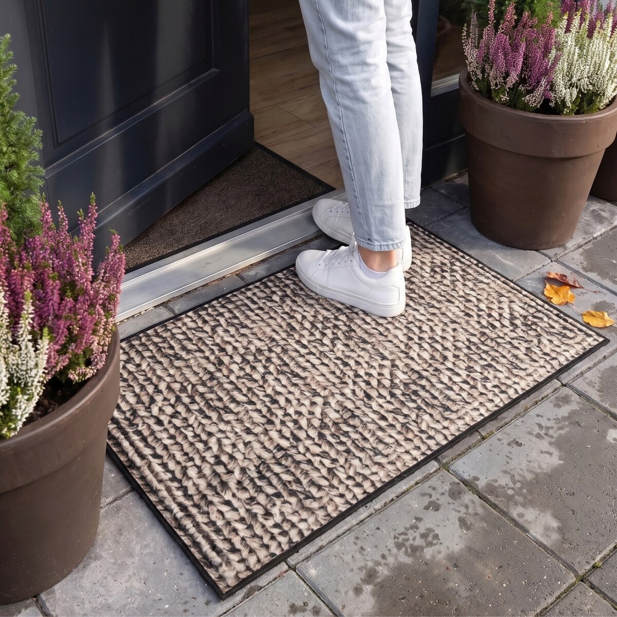 Wycieraczka wejściowa 45x75cm Lima Mat Chunky Knit Beżowy