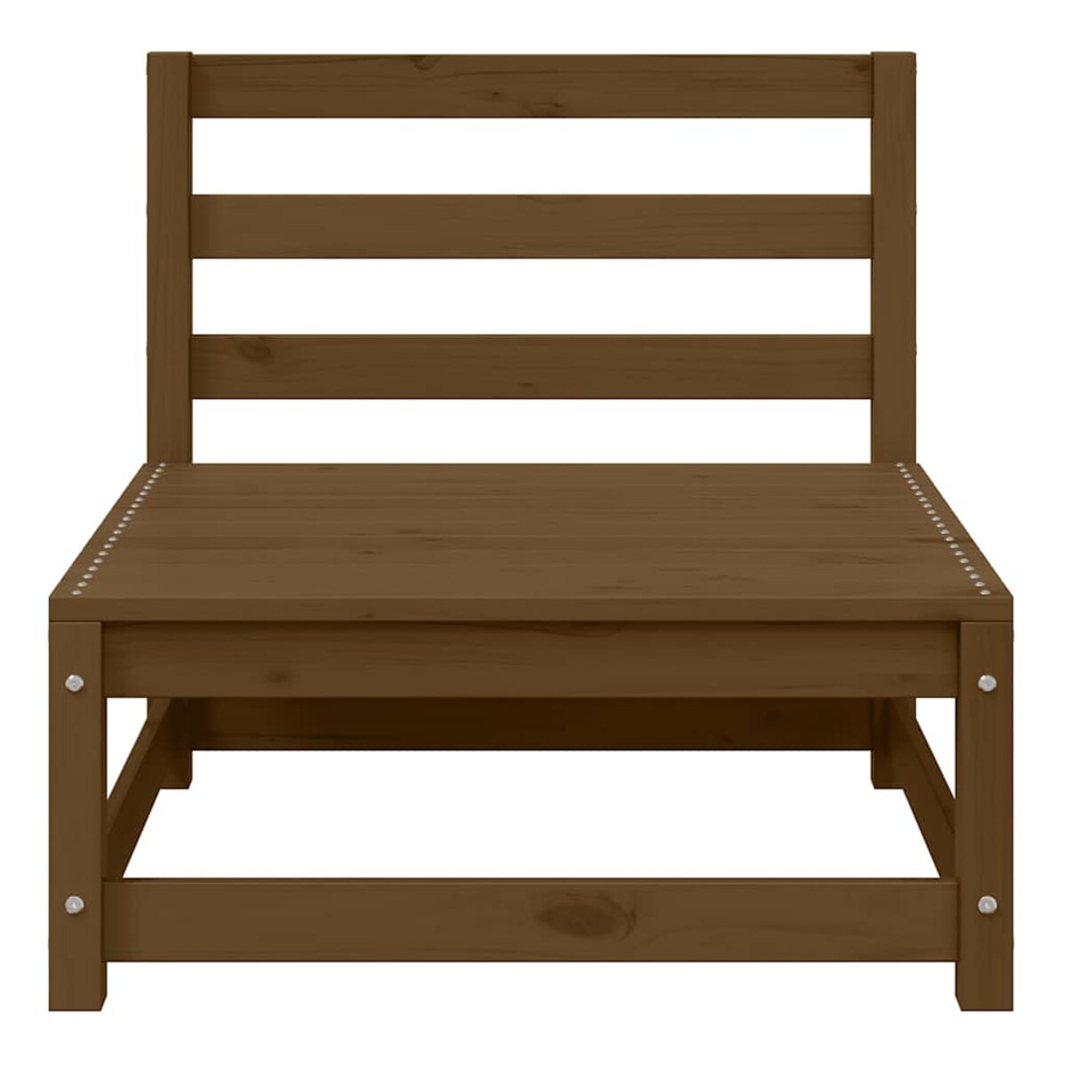 vidaXL Ogrodowe siedzisko środkowe z kremowymi poduszkami, lita sosna