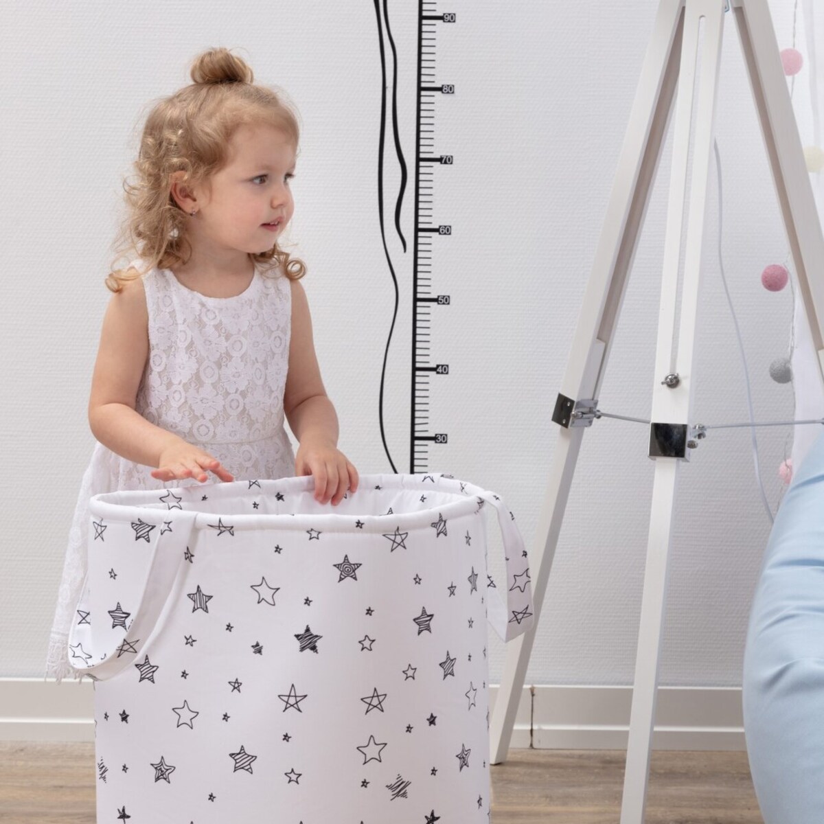 Kosz na zabawki Tobi, czerwony, 40x60cm, Happiness