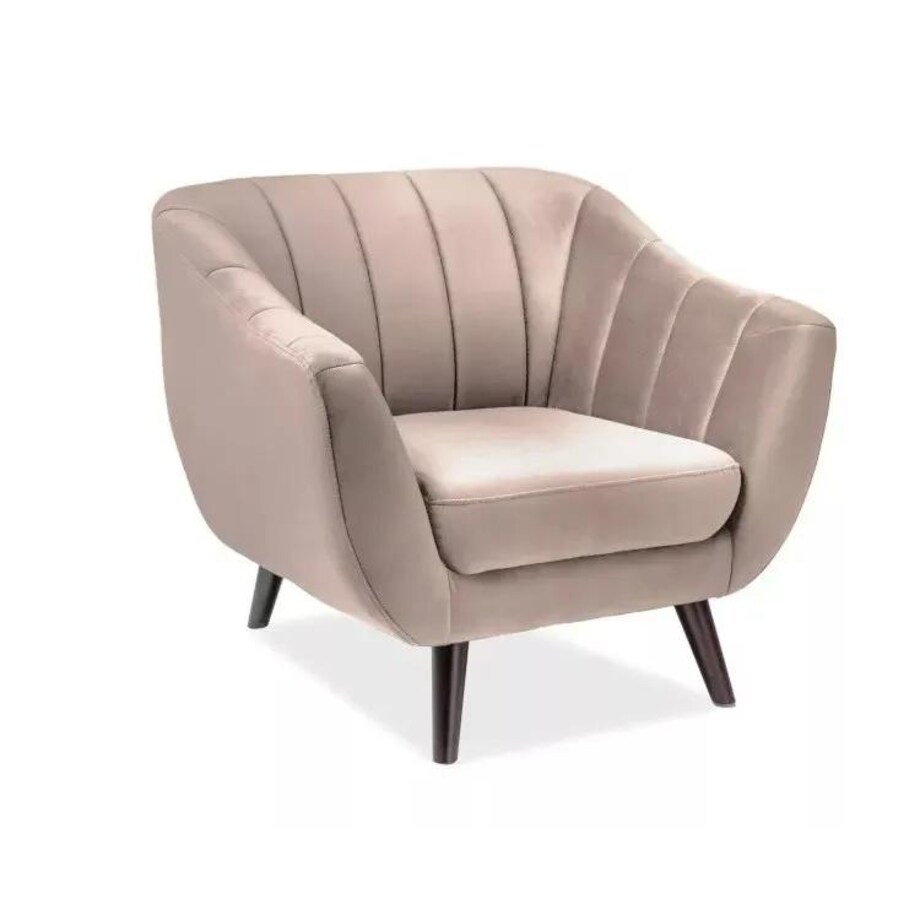 Fotel tapicerowany ELITE 1 VELVET beżowy