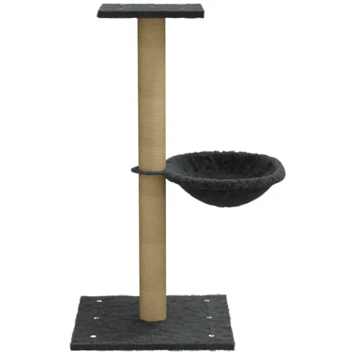 vidaXL Drapak dla kota z sizalowym słupkiem, ciemnoszary, 74 cm