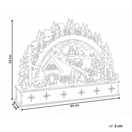 Dekoracja świąteczna LED GOKSJO 33 cm Jasnobrązowy
