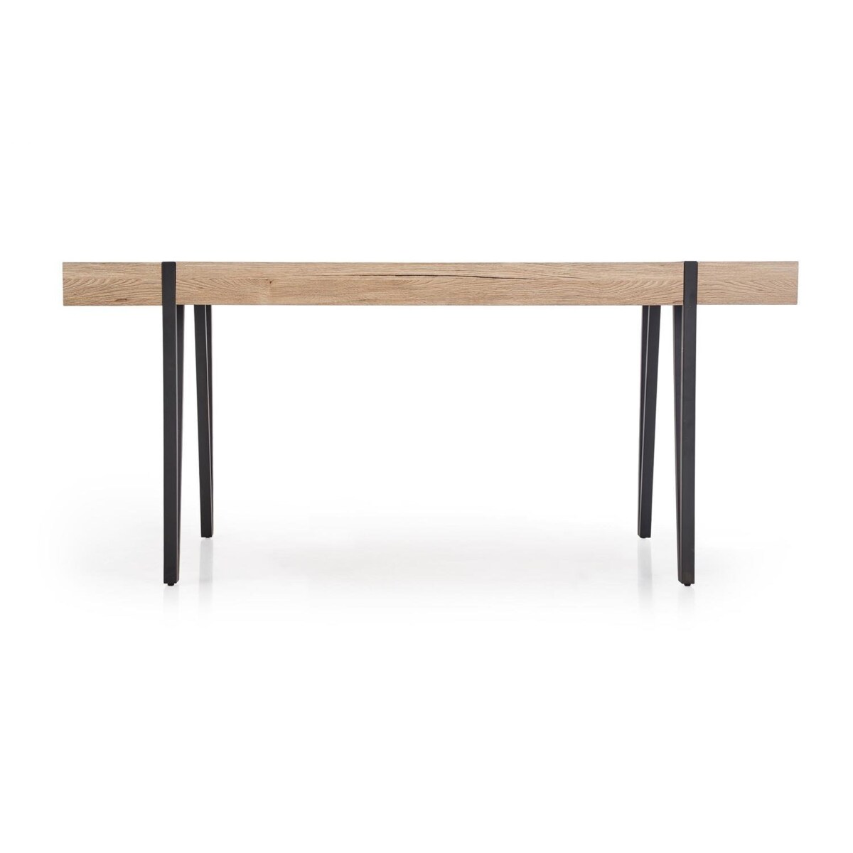 STÓŁ Hannah DĄB | CZARNY w stylu loftowym Z MDF I METALU