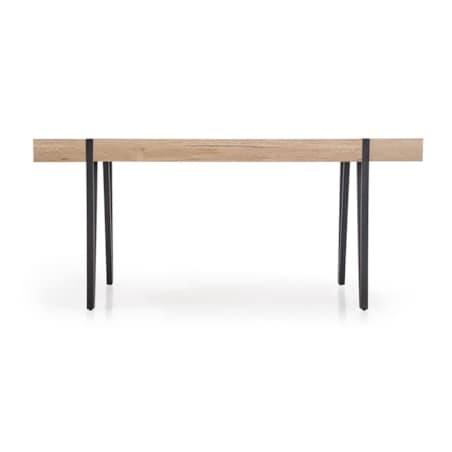 STÓŁ Hannah DĄB | CZARNY w stylu loftowym Z MDF I METALU