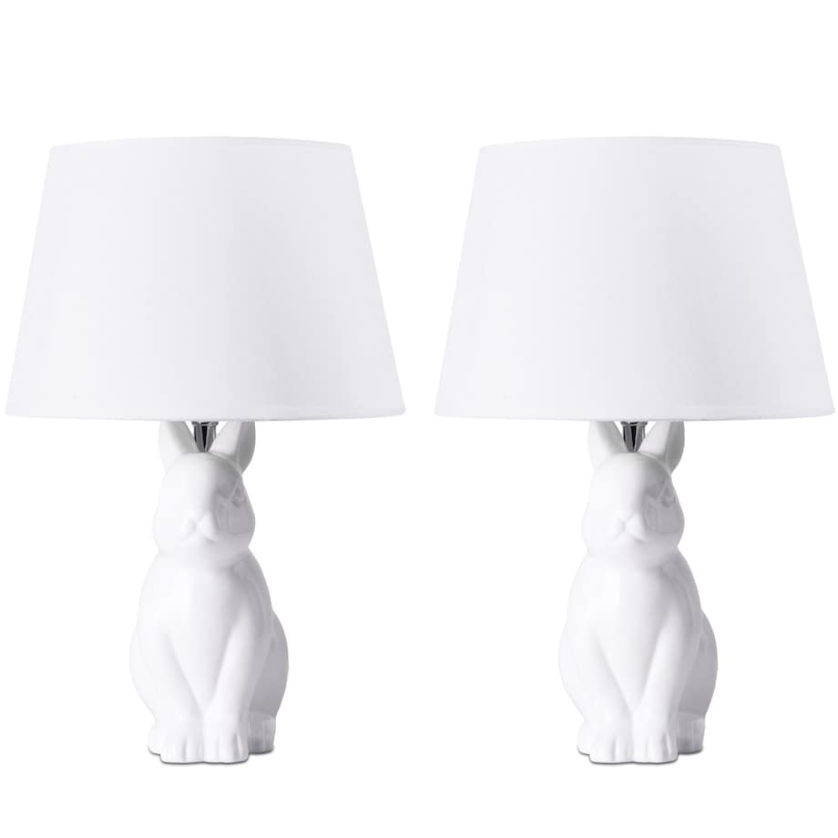 KONSIMO LEPUS Lampa stołowa królik 2szt kolor biały