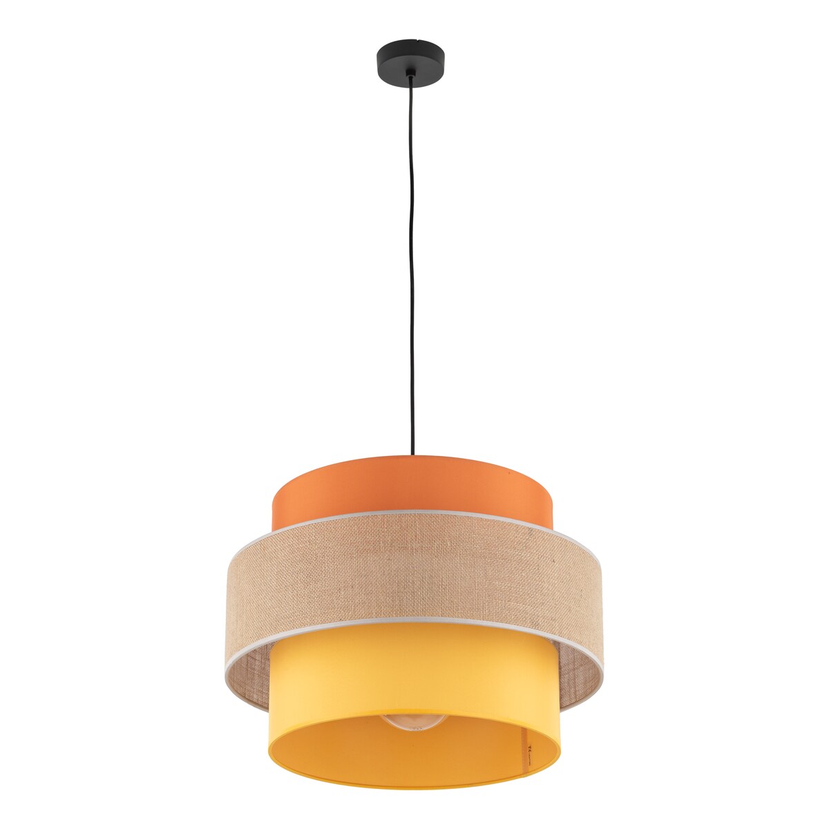 Lampa wisząca TK Lighting TRIO JUTA MIX 2783 jutowa 50 cm E27 regulowana do salonu jadalni kuchni