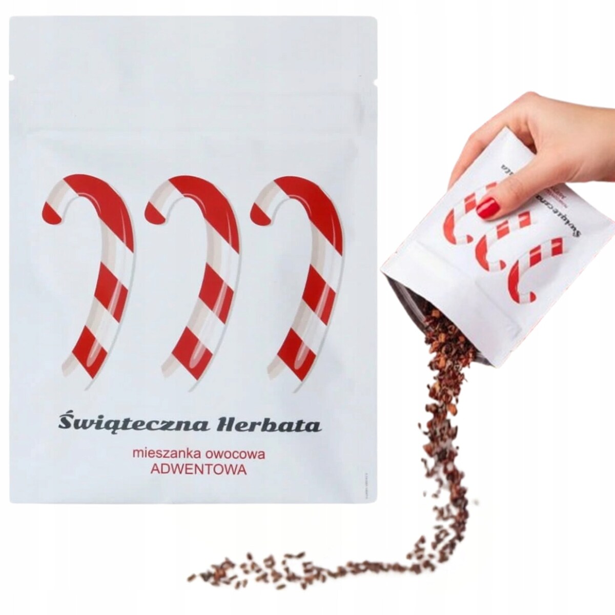 ŚWIĄTECZNY PREZENT HERBATA OWOCOWA ADWENTOWA O SMAKU POMARAŃCZY Z CYNAMONEM - UPOMINEK NA MIKOŁAJA ŚWIĘTA GWIAZDKĘ BOŻE NARODZENIE POD CHOINKĘ DLA KOBIETY FACETA