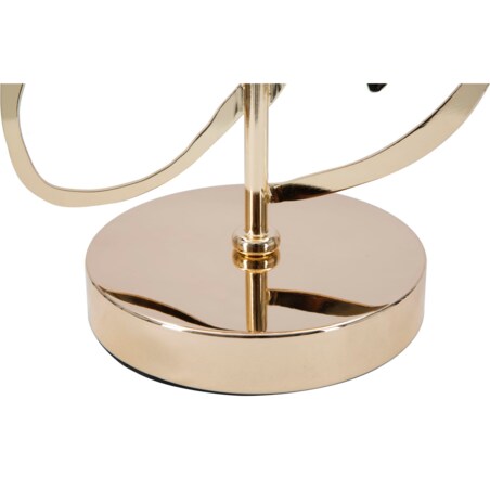 Lampa stołowa Glam Harts, kolor czarny i złoty, żelazo i papier, 30 x 30 x 54,5 cm, 1 x E27, styl glamour, do salonu i sypialni, Mauro Ferretti