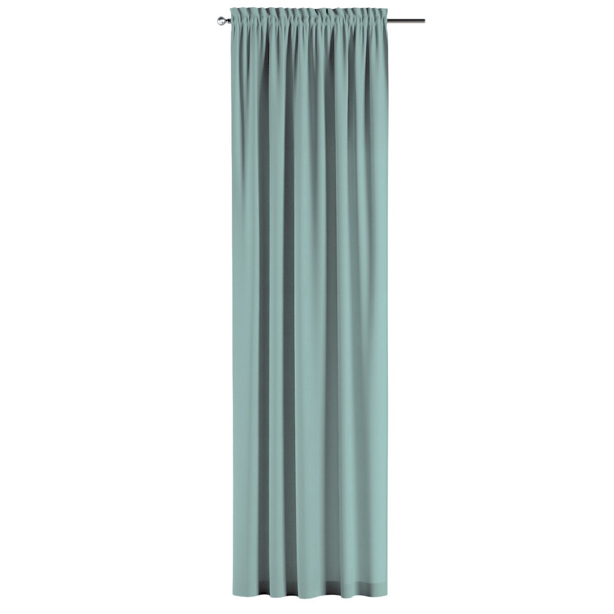 Zasłona na kanale z grzywką 1 szt. 130x245 jasny turkus