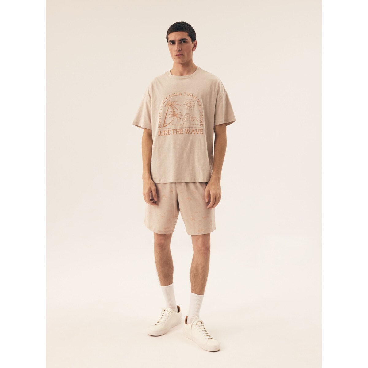 Piżama Sand 42604 -02X Piaskowy, XL