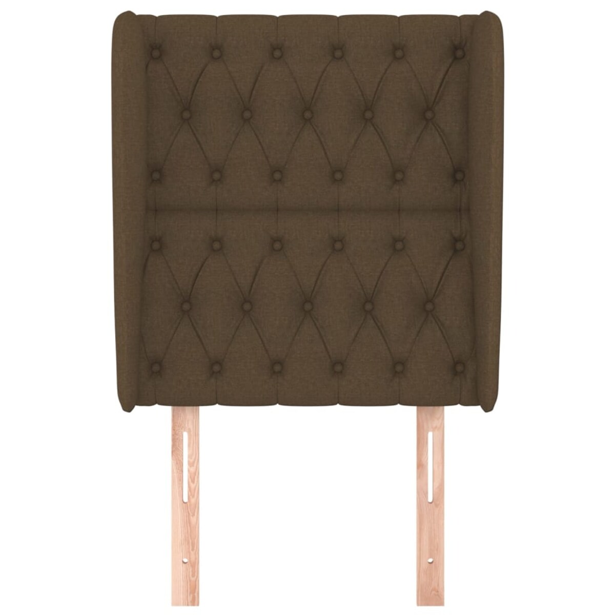 vidaXL Zagłówek uszak, ciemnobrązowy, 83x23x118/128 cm, tkanina