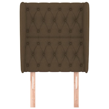 vidaXL Zagłówek uszak, ciemnobrązowy, 83x23x118/128 cm, tkanina