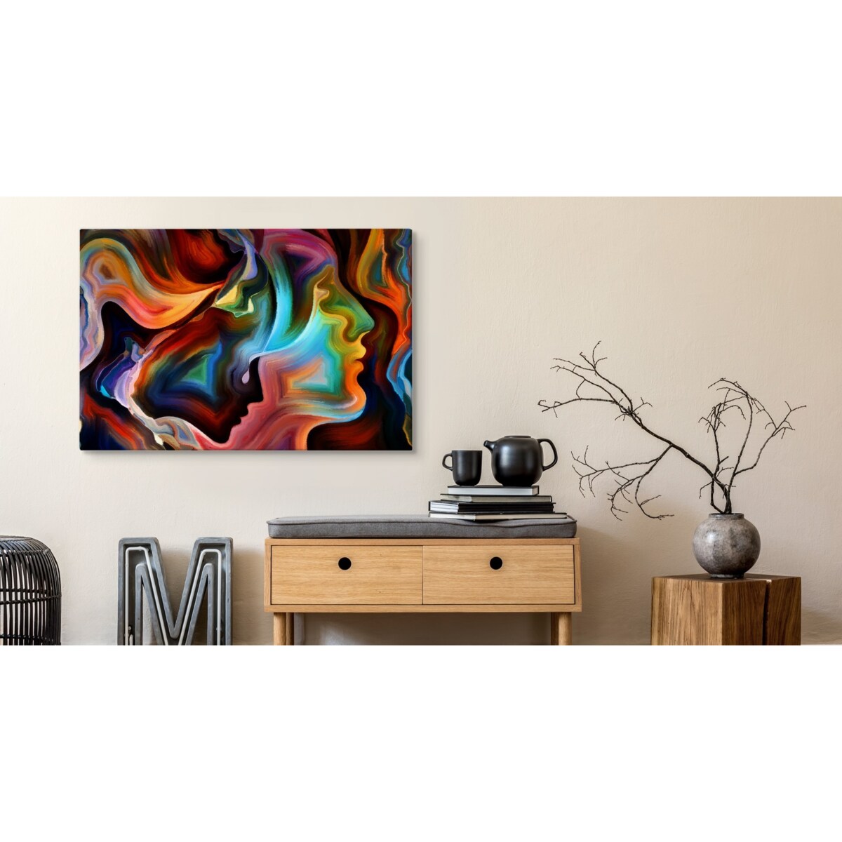 Obraz Na Płótnie Abstrakcyjne Twarze 70x50cm