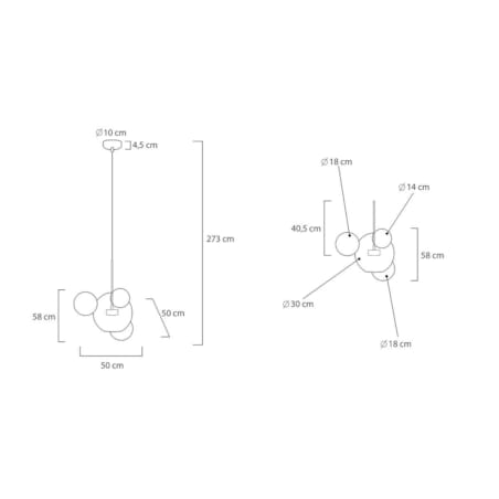 Wisząca lampa nowoczesna Capri LED 14W 3000K przezroczysta złota
