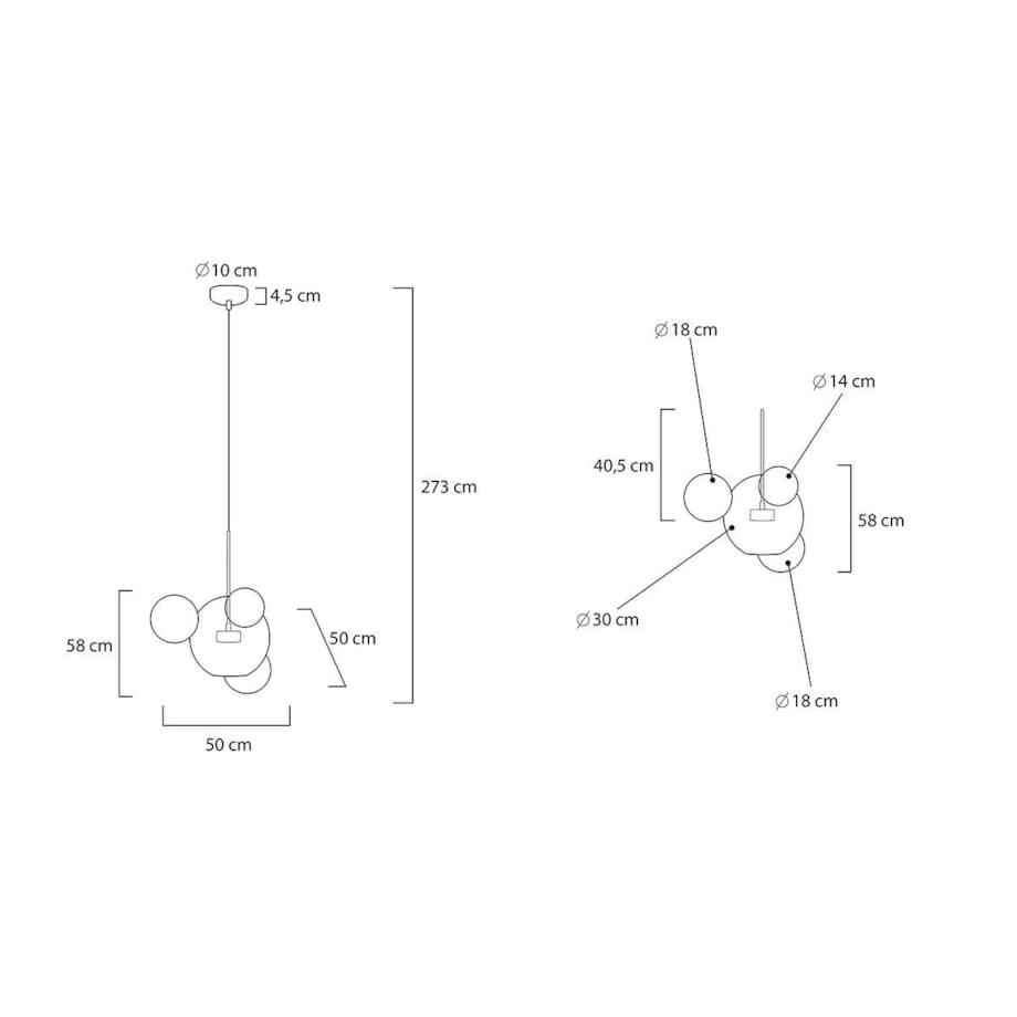 Wisząca lampa nowoczesna Capri LED 14W 3000K przezroczysta złota