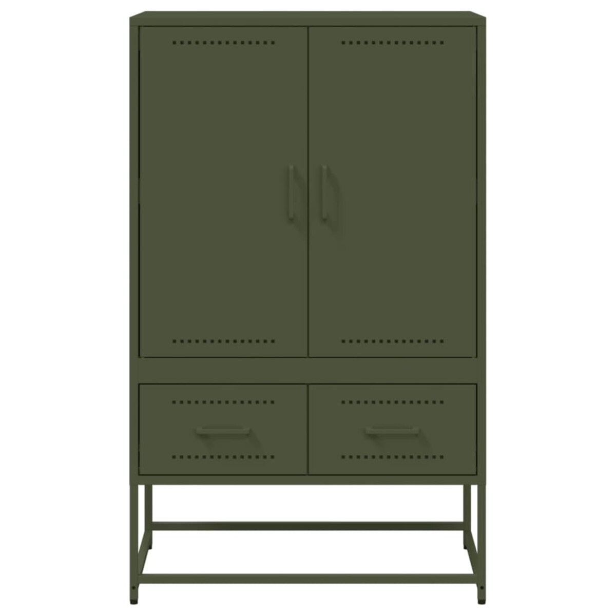 vidaXL Szafka, oliwkowa, 68x39x111,5 cm, stalowa