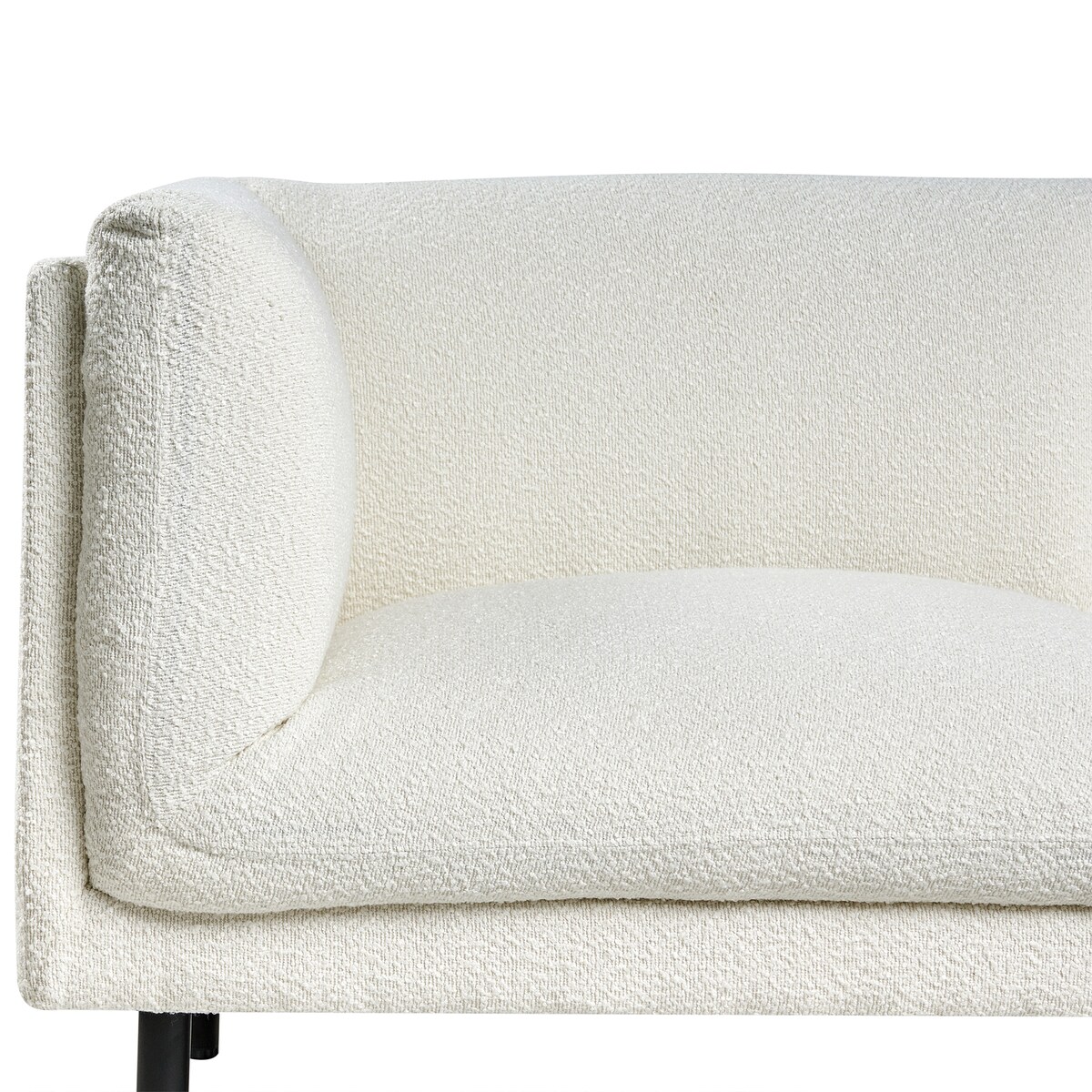 Sofa dla 2 osób VORGOD Boucle Złamana biel