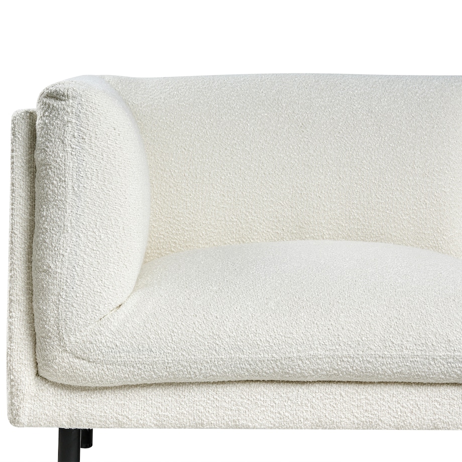 Sofa dla 2 osób VORGOD Boucle Złamana biel