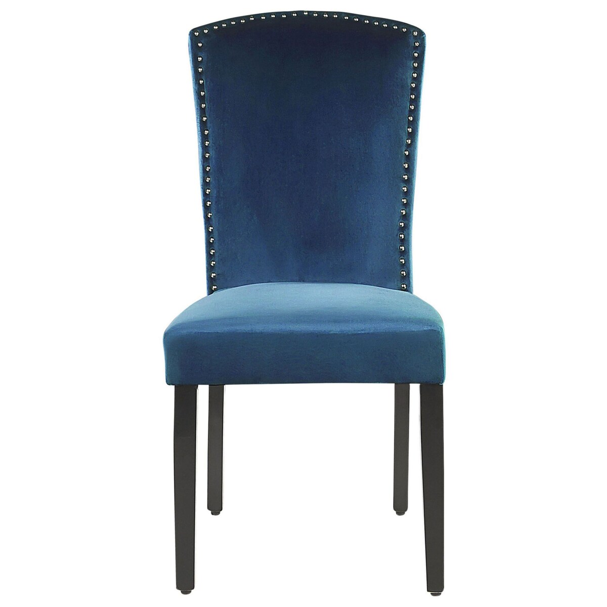 Zestaw 2 krzeseł do jadalni PISECO Welur Ciemnoniebieski