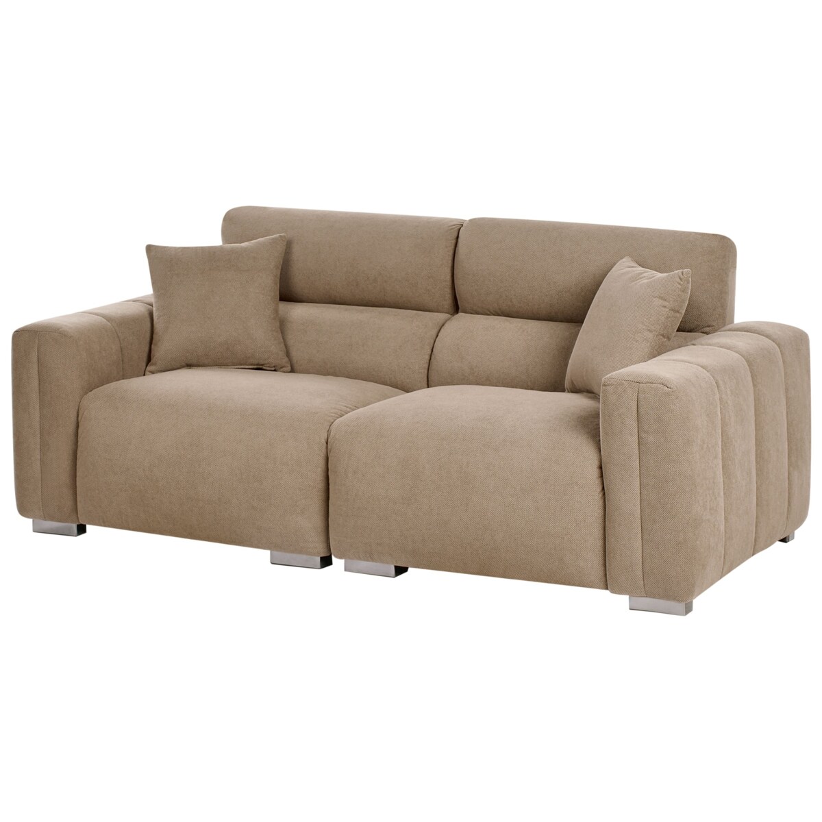 Sofa 3-osobowa jasnobrązowa FAUSKAN