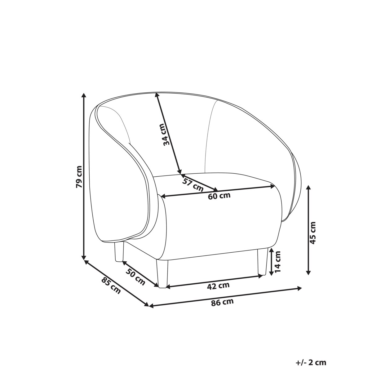 Fotel UMEA Jasnobeżowy