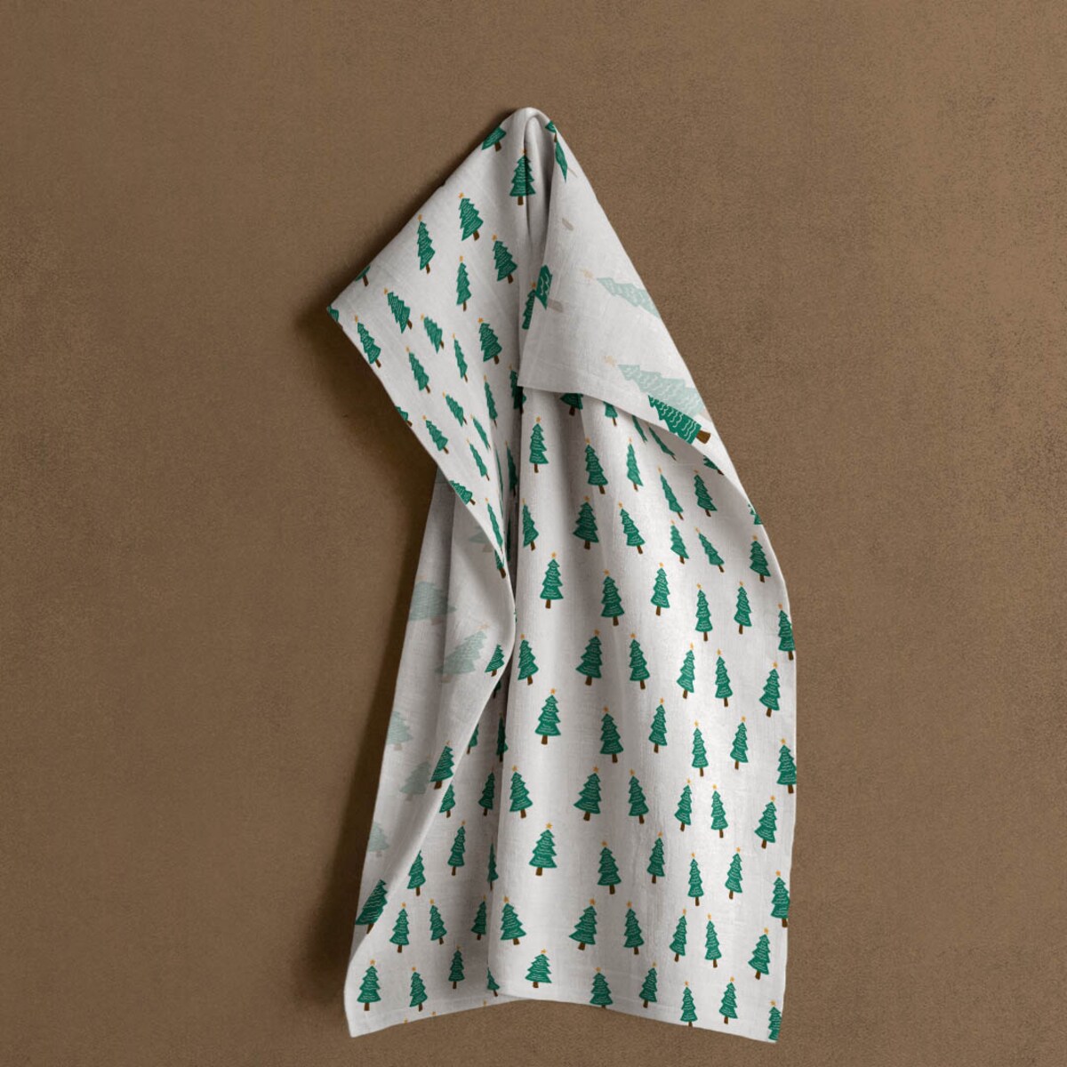 Ręcznik kuchenny świąteczny - Choinki 50x70 cm