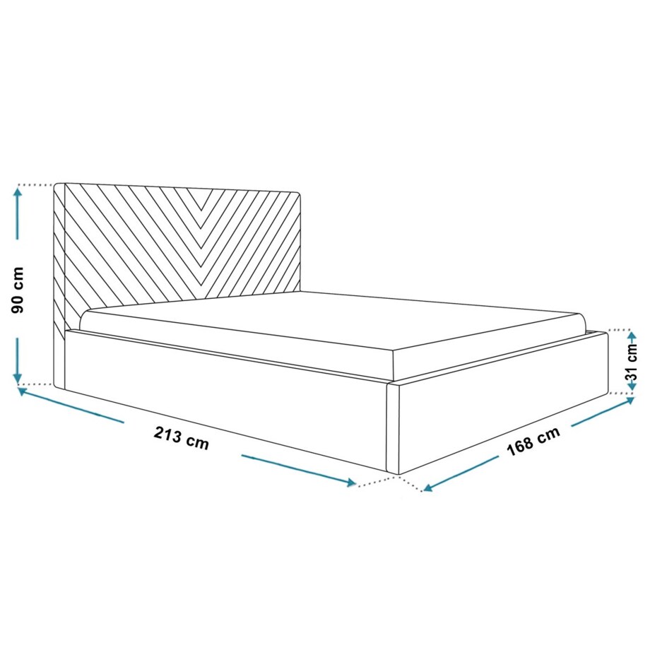 Łóżko sypialniane 160x200 OLDO 8 tapicerowane, z pojemnikiem- grafitowe