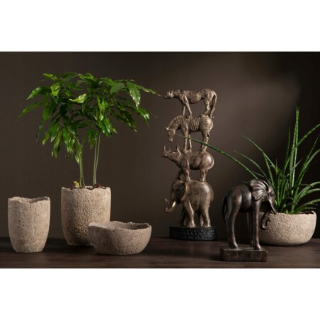 2 szt. OSŁONKA na doniczkę CEMENTOWA beż loft