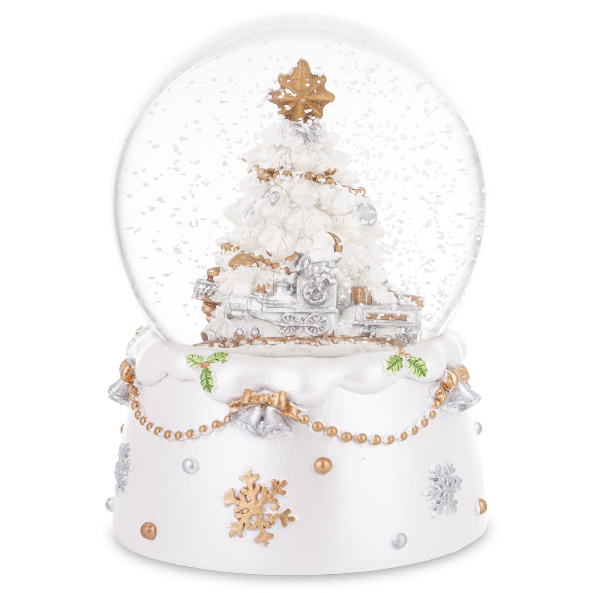 Szklana kula TRAIN z pozytywką 14x10 cm