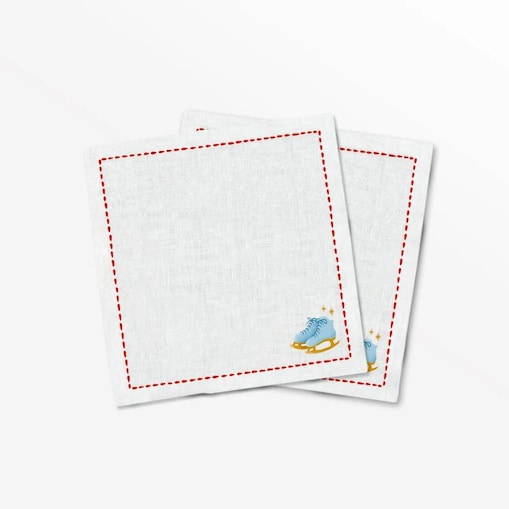 Serwetki świąteczne - Minimalistyczne łyżwy (2szt.)