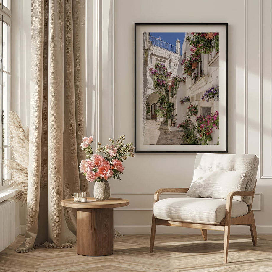 plakat uliczka cisternino apulia 50x70