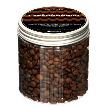 Kawa aromatyzowana o smaku CZEKOLADOWYM ziarnista ARABICA 200g PREMIUM na prezent upominek dla kobiety mężczyzny faceta mamy taty żony męża