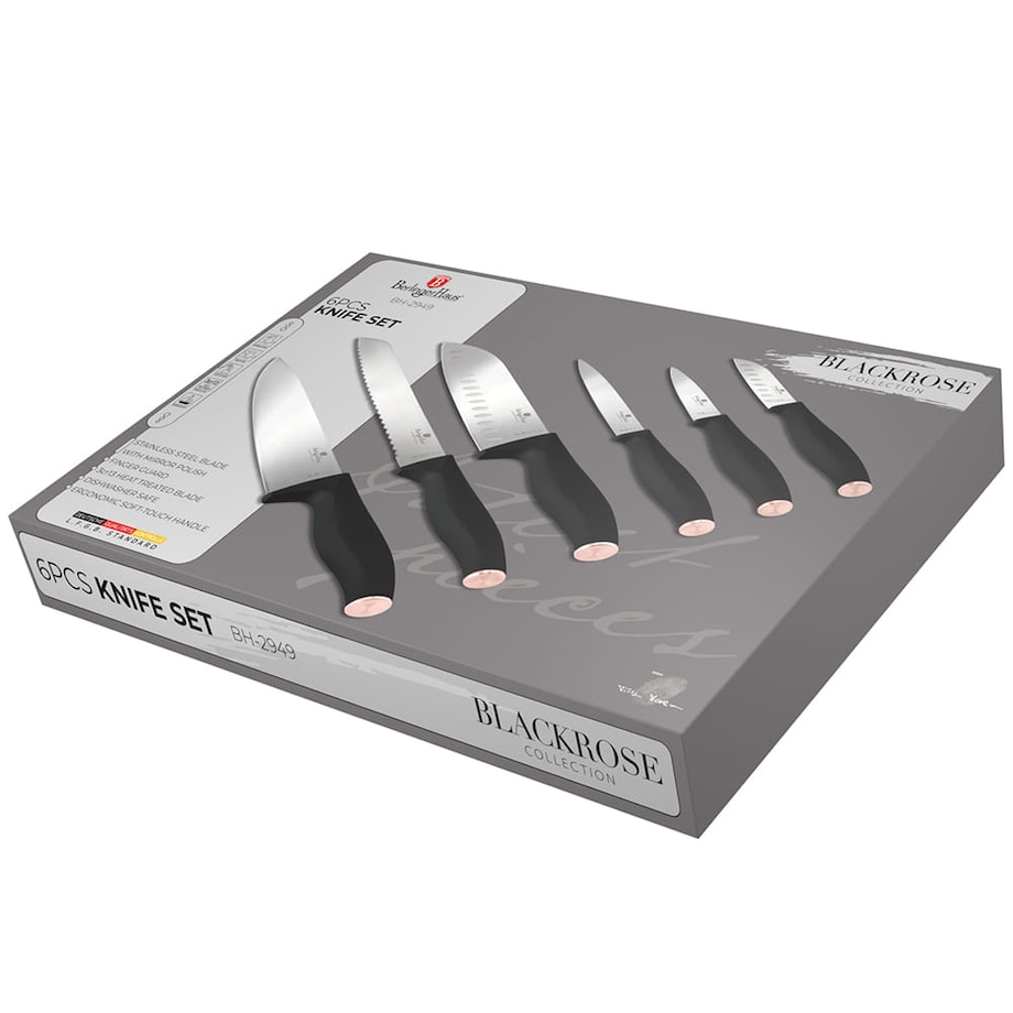 Zestaw 6 noży kuchennych BERLINGER HAUS Black Rose
