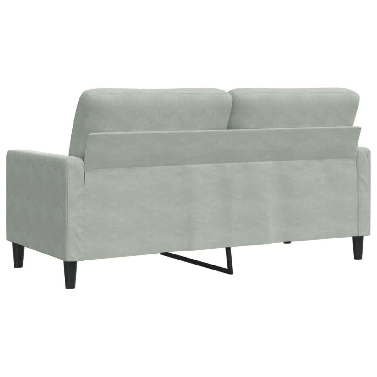 vidaXL Sofa 2-osobowa, jasnoszara, 140 cm, tapicerowana aksamitem