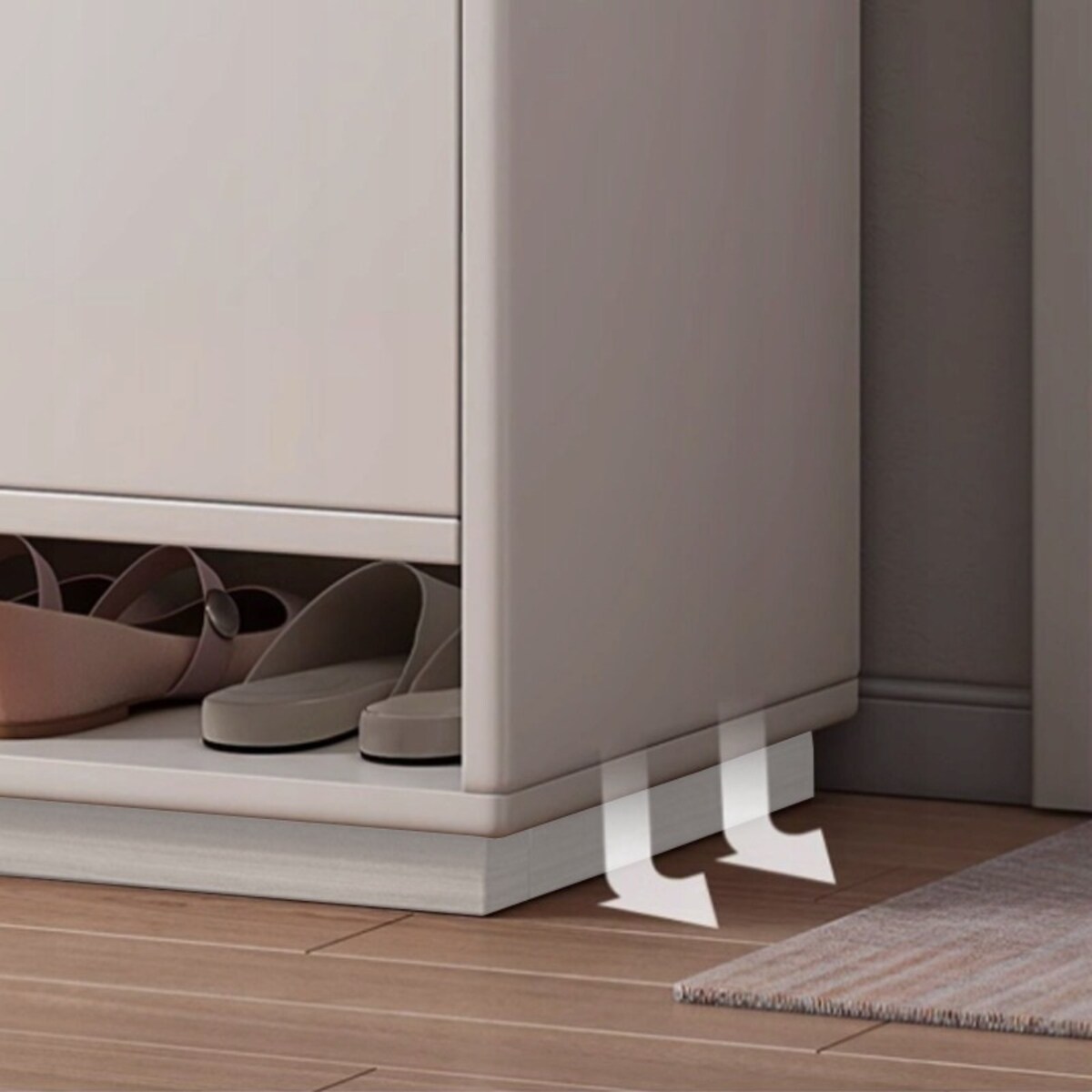 Nowoczesna Komoda Szafka Biała Pojemna Na Buty Obuwie Regał 2 Drzwi Duża