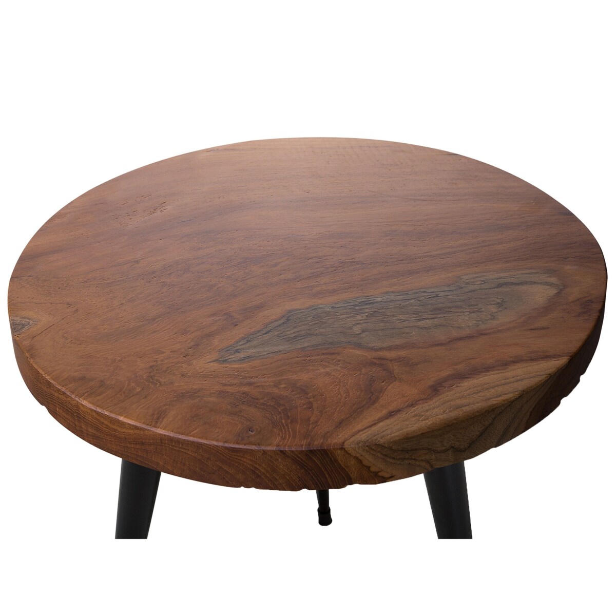 Stolik drewniany ciemny z czarnym DETAH