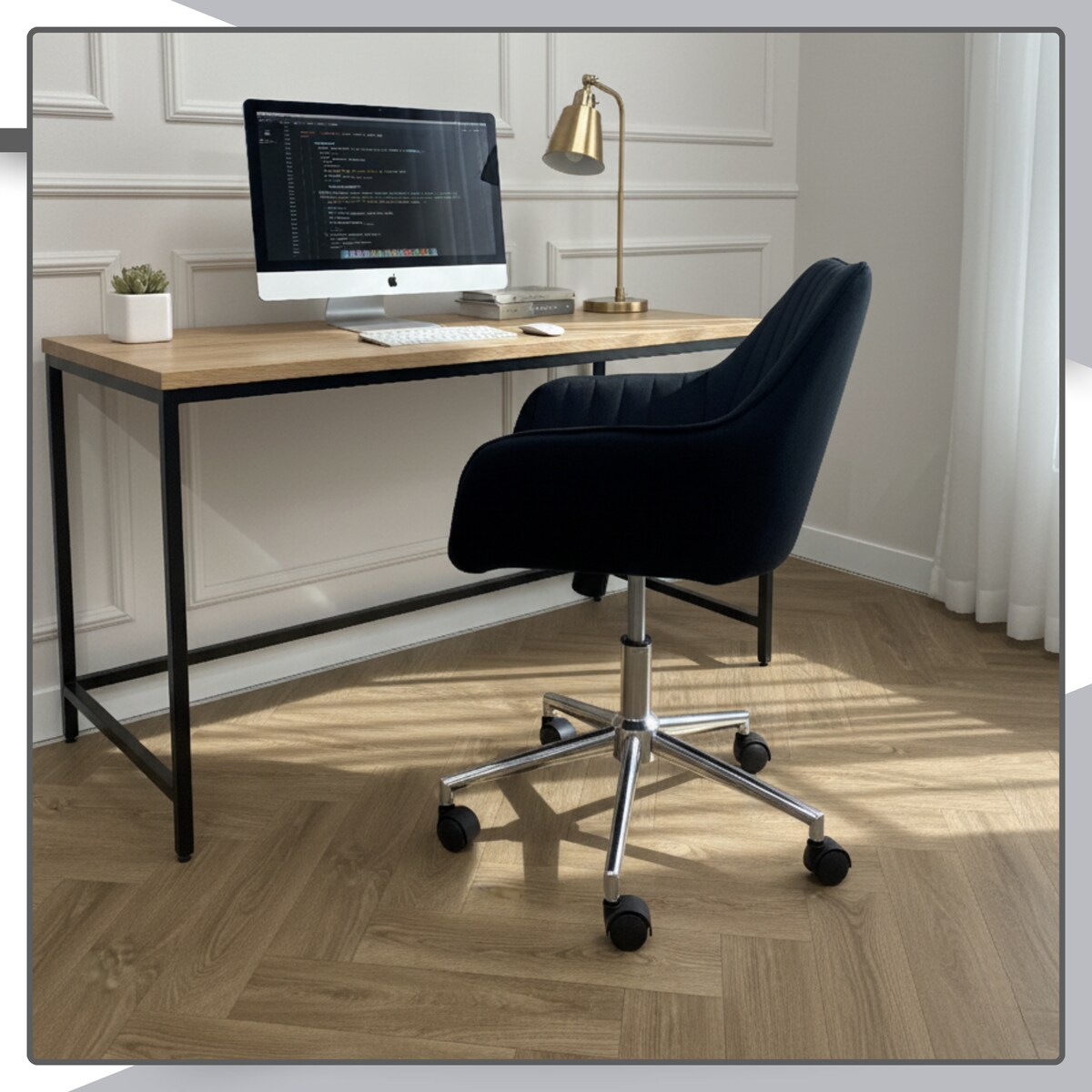 Krzesło biurowe fotel obrotowy welurowy czarny do biurka toaletki