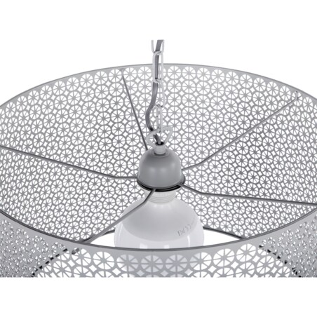 Lampa wisząca metalowa szara MEZEN