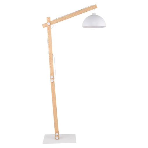 Drewniana lampa podłogowa skandynawska Oslo 5592 TK Lighting biała