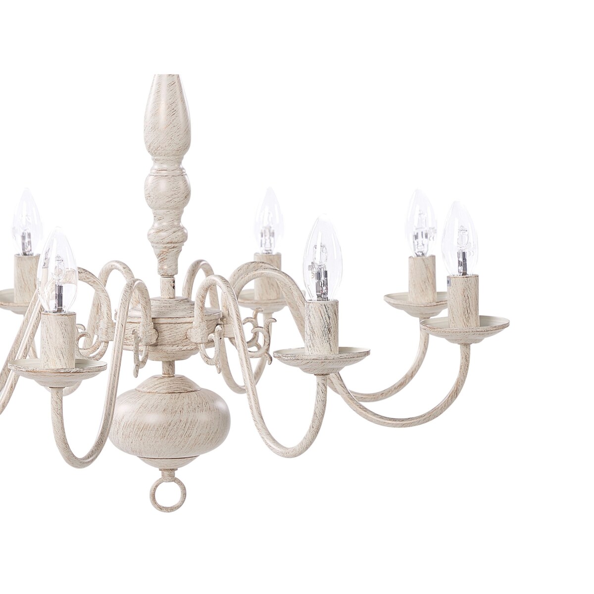 Żyrandol metalowy złamana biel BRITHON