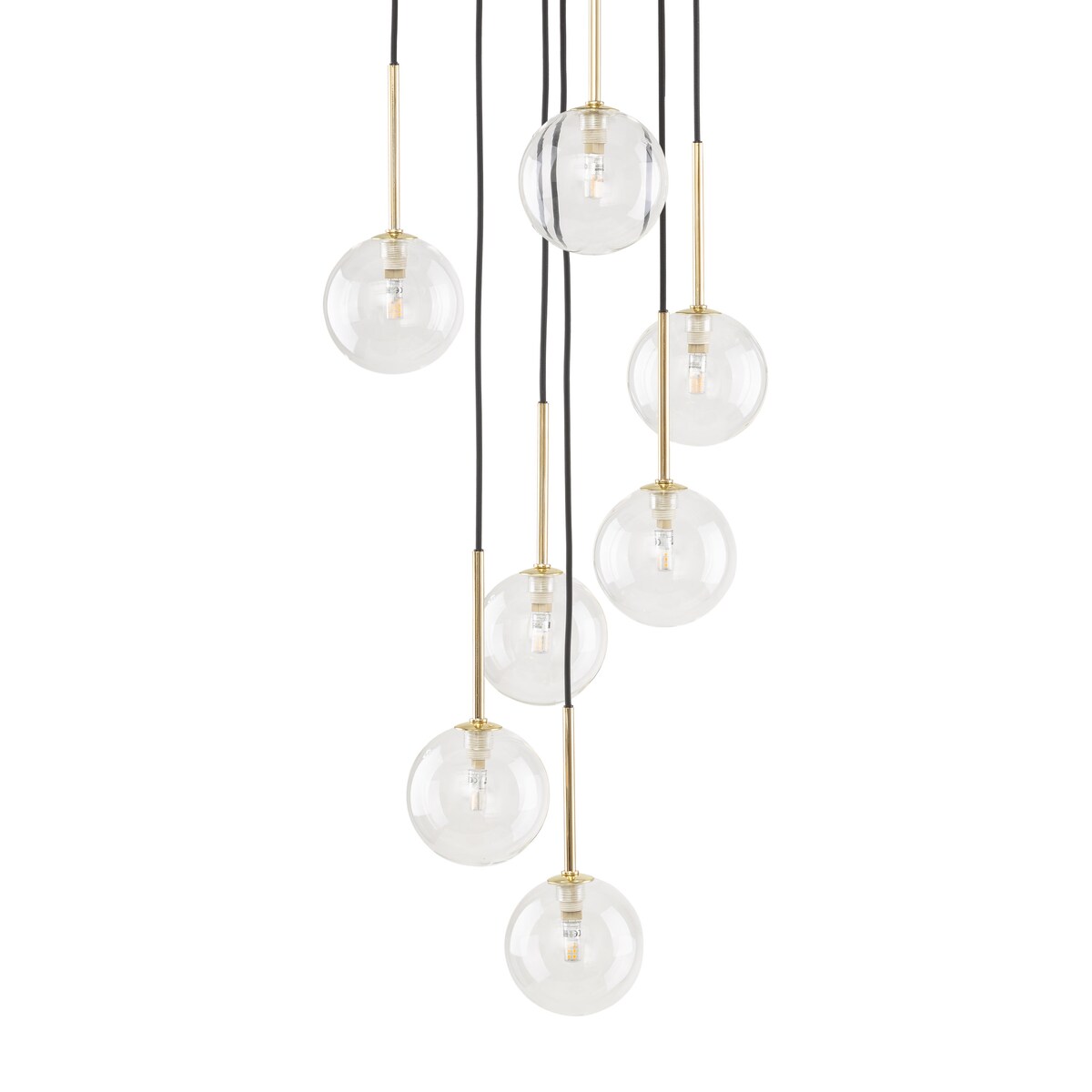 Lampa wisząca TK Lighting NILOS BLACK/GOLD 5362 7xG9 czarno-złota do salonu i jadalni