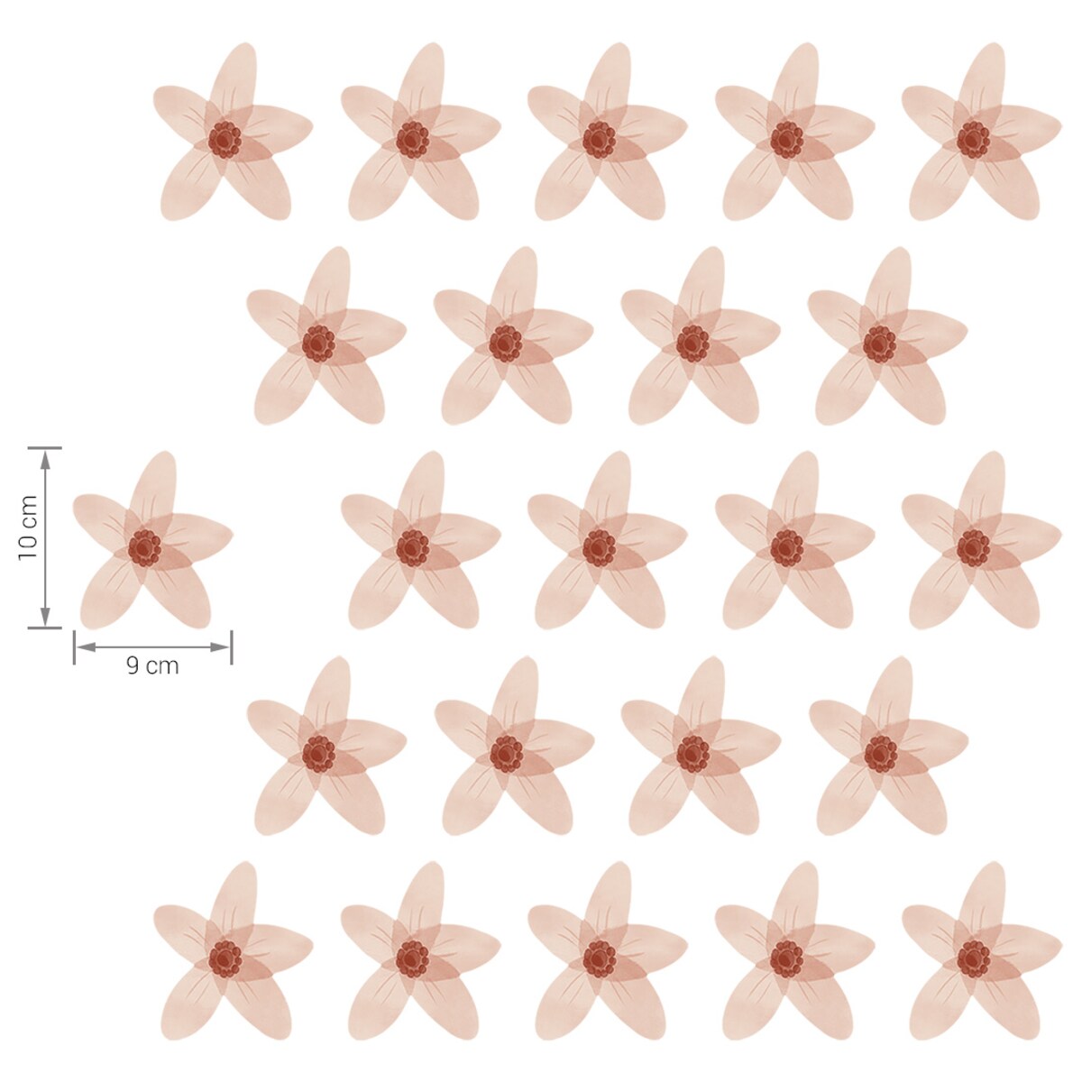 Naklejka na ścianę Niezapominajki boho