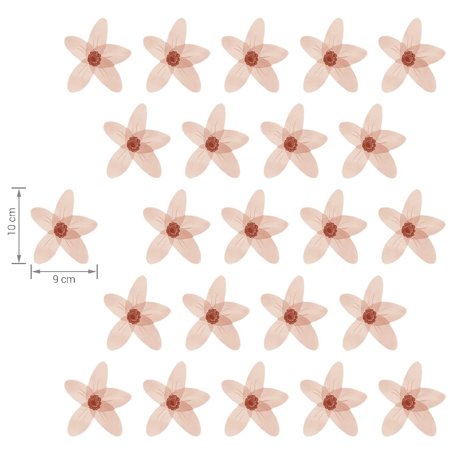 Naklejka na ścianę Niezapominajki boho