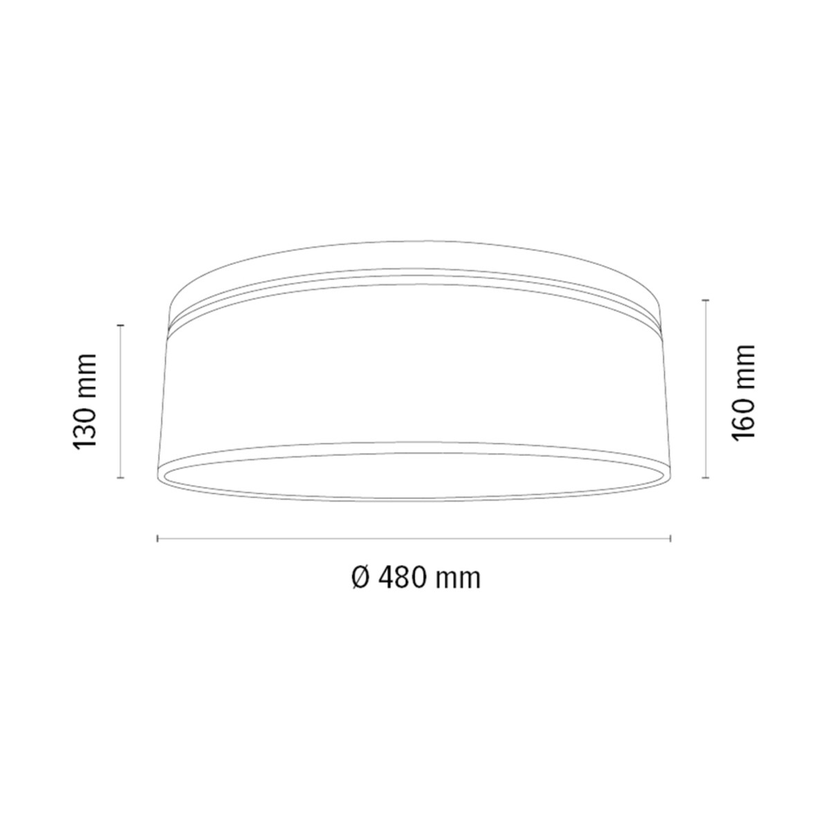 Drewniana Lampa Sufitowa BRITOP Lighting 1xLED 18W Drewno Sosnowe Orzechowe FSC z Beżowo Czarnym Lnem, 1szt.