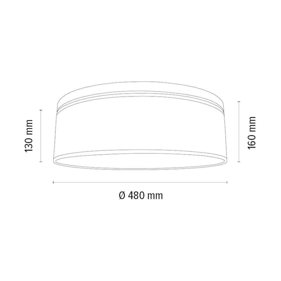 Drewniana Lampa Sufitowa BRITOP Lighting 1xLED 18W Drewno Sosnowe Orzechowe FSC z Beżowo Czarnym Lnem, 1szt.