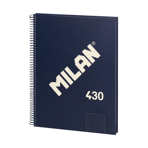 Zeszyt notes na spirali A4 MILAN w kratkę, 80 kartek, seria 1918, niebieski