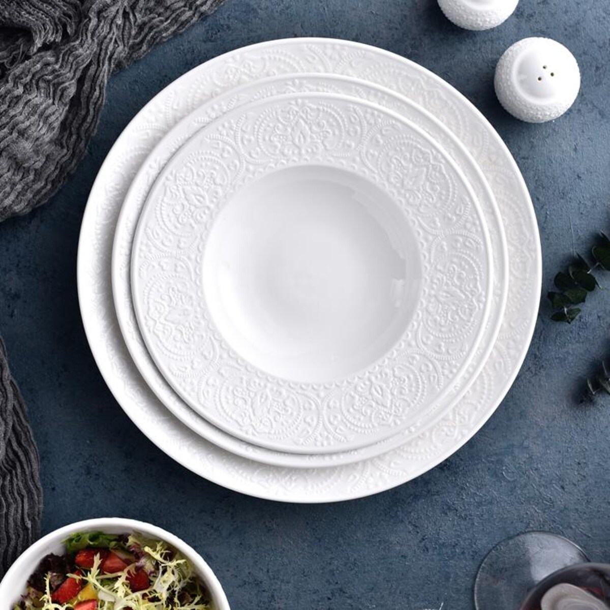 VILLA ITALIA Serwis obiadowy porcelanowy na 6 osób GLORIETTA