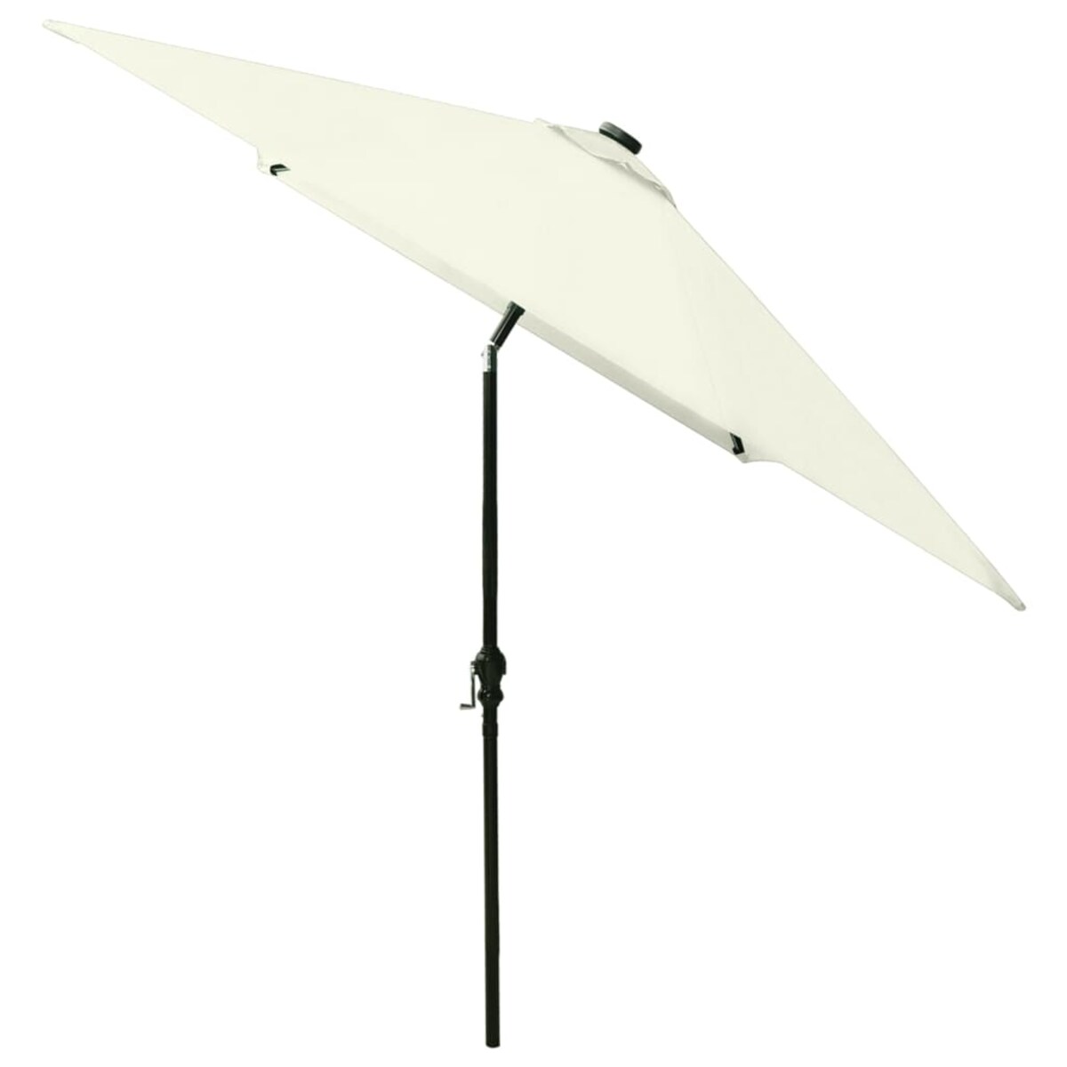 vidaXL Parasol ogrodowy z LED i stalowym słupkiem, piaskowy, 2x3 m