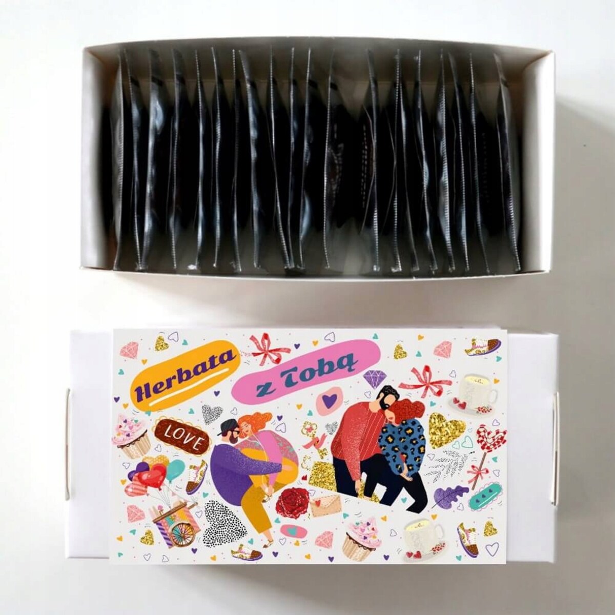 Najlepszy podarunek Zestaw wyjątkowych smaków herbat dla zakochanych gift